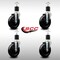 Service Caster 5'' SS Soft Rubber Wheel Swivel 1-7/8'' Expanding Stem Caster Set, 4PK SCC-SSEX20S514-SRS-178-4 - alternate 2